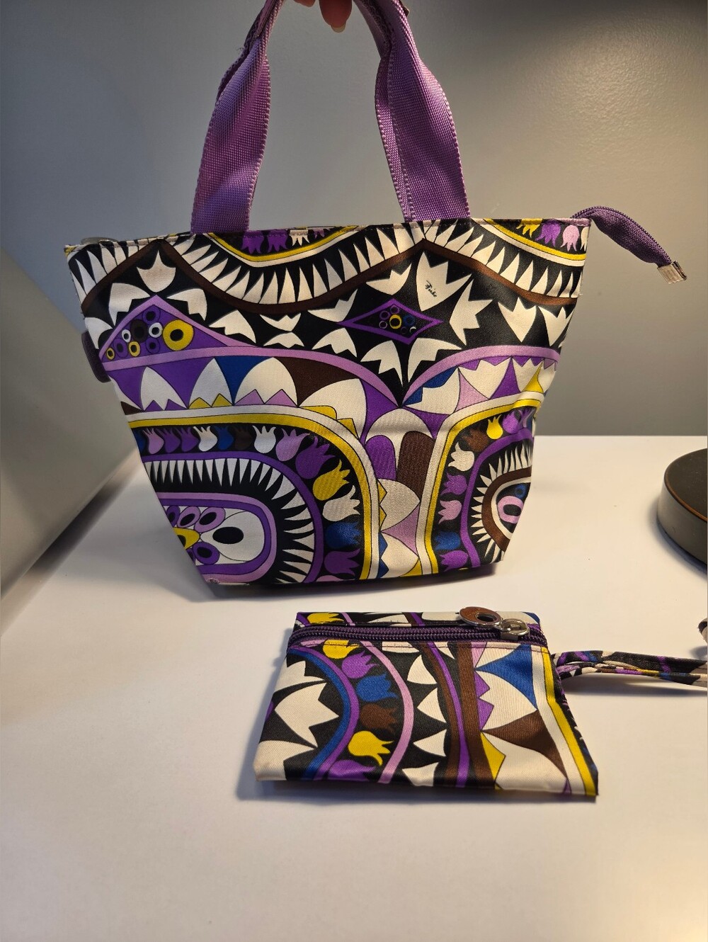 Emilio Pucci Nylon Tote Bag with Matching Pouch